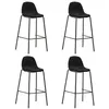 Image de Lot de 4 chaise de bar vidaxl H. 99 cm non pliable en plastique interieur noir