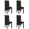 Image de Chaises à manger lot de 4 noir tissu
