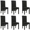 Image de Lot de 6 chaise vidaxl H. 95 cm non pliable en plastique interieur noir