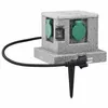 Image de vidaXL Prise de jardin avec capteur crépusculaire Plastique