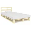 Image de Cadre de lit de palette sans matelas bois pin massif 120x200 cm