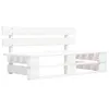 Image de Banc palette de jardin bois gris blanc