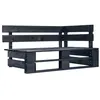 Image de Banc d angle palette de jardin bois noir