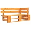 Image de Banc d angle palette de jardin bois marron miel