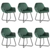 Image de Lot de 6 chaise vidaxl interieur non pliable en plastique H. 84 cm vert