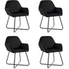 Image de Chaises à manger lot de 4 Noir Velours