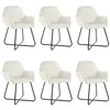Image de Lot de 6 chaise vidaxl H. 84 cm non pliable interieur en plastique beige