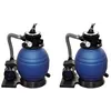 Image de Pompes à filtre à sable 2 pcs 400 W 11000 l h