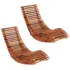 Image de vidaXL Chaises longues basculantes 2 pcs Bois d'acacia