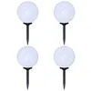 Image de vidaXL 4 pcs Lampes d'allée d'extérieur à LED 30 cm et piquet au sol