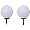 Image de vidaXL 2 pcs Lampes d'allée d'extérieur à LED 40 cm et piquet au sol