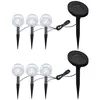 Image de vidaXL Lampes de jardin à LED 6pcs Ancrage à piquet et panneau solaire