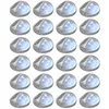 Image de vidaXL Lampes solaires murales à LED d'extérieur 24 pcs Rond Argenté