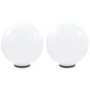 Image de vidaXL 2x Lampes à LED sous Forme de Boule Sphérique Eclairage Lampes Solaires Lampes d'Allée Lumière de Jardin Patio 277145