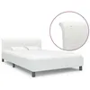 Image de vidaXL Cadre de lit Blanc Similicuir 140 x 200 cm