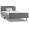 Image de vidaXL Cadre de lit Gris clair Tissu 100 x 200 cm