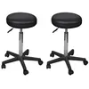 Image de vidaXL Tabourets de bureau 2 pcs Noir 35,5x84 cm Similicuir