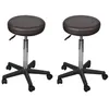 Image de Tabourets de bureau lot de 2 Marron 35,5x84 cm Similicuir