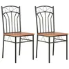 Image de Chaises à manger lot de 2 marron MDF