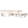 Image de Ensembles de bancs. canapes et tables de jardin Vidaxl bois blanc 4 pieces 4 personnes