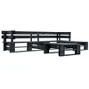 Image de Canapés de jardin palette 4 pcs Noir Bois