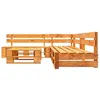 Image de Ensembles de bancs. canapes et tables de jardin Vidaxl marron bois 4 pieces 176 x 60 x 55 cm 3 personnes