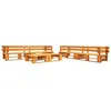 Image de Ensembles de bancs. canapes et tables de jardin vidaxl bois massif 6 pieces 220 x 66 x 55 cm 6 personnes