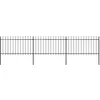 Image de vidaXL Tuinhek met speren bovenkant 5,1x1 m staal zwart277613
