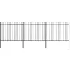 Image de vidaXL Tuinhek met speren bovenkant 5,1x1,5 m staal zwart277631