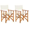 Image de vidaXL Chaises de metteur en scène 2 pcs Bois massif d'acacia