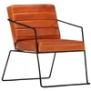 Image de vidaXL Fauteuil echt leer tan284411