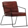 Image de vidaXL Fauteuil echt leer donkerbruin284412