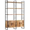 Image de Bibliothèque à 4 niveaux 124x30x180 cm Bois de manguier brut