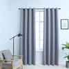 Image de vidaXL Gordijn verduisterend met metalen ringen 2 st 140x175 cm grijs134426