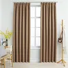 Image de vidaXL Gordijnen verduisterend met haken 2 st 140x225 cm taupe134439