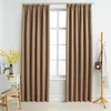 Image de vidaXL Gordijnen verduisterend met haken 2 st 140x245 cm taupe134440