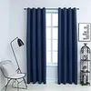 Image de vidaXL Gordijn verduisterend met metalen ringen 2 st 140x245 cm blauw134452