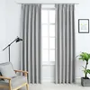 Image de Rideaux occultants avec crochets 2 pcs Gris 140x225 cm