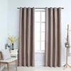Image de vidaXL Gordijn verduisterend met metalen ringen 2 st 140x245 cm taupe134478