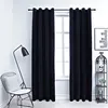 Image de Rideaux occultants avec anneaux 2 pcs Velours Noir 140x245 cm