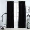Image de vidaXL Gordijnen verduisterend 2 st met haken 140x225 cm fluweel zwart134493