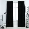 Image de Rideaux occultants avec crochets 2 pcs Velours Noir 140x245 cm