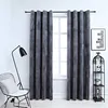 Image de vidaXL Gordijn verduisterend ringen 2 st 140x175 cm fluweel antraciet134496