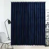 Image de vidaXL Rideau occultant avec crochets Velours Bleu foncé 290x245 cm