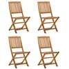 Image de Chaises pliables d extérieur lot de 4 Bois d acacia solide