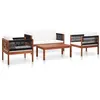 Image de Ensembles de bancs. canapes et tables de jardin vidaxl bois massif 4 personnes bois 90.0 x 55 x 35 cm 4 pieces