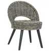 Image de Chaise vidaxl en rotin non pliable interieur H. 79 cm noir