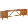 Image de Banc de jardin avec 2 jardinières 150x30x40 cm Bois d acacia