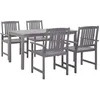 Image de Salon de jardin en.casa bois massif gris 5 pieces