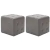 Image de 2 pcs Poufs Gris 30 x 30 x 30 cm Similicuir
